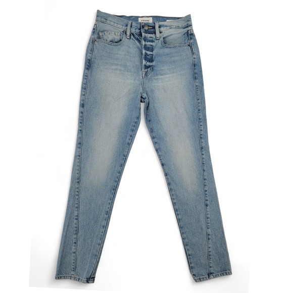 Frame Denim Denim - Frame Womens 25 Skinny Jeans Cotton Blue‎ Le Original Mid Rise Denim